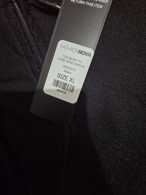 Fashion Nova Black 'Too Busy to Care' Maxi Dress - Size XL